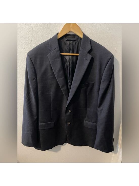 Lauren Ralph Lauren Other - Lauren Ralph Lauren Mens 100% Wool Suit Jacket Blazer Size 48R Two Button Black